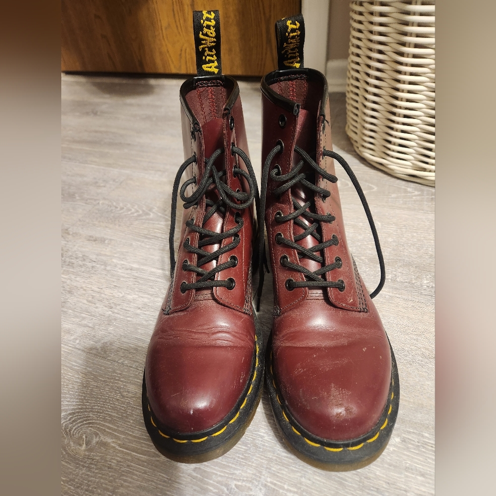 Maroon Dr. Martens
